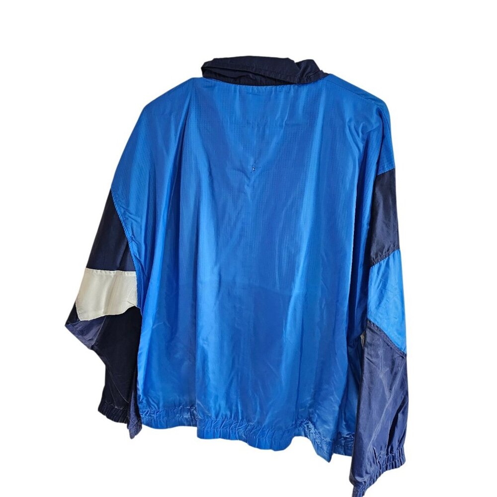 Pierre Cardin Mens Blue Colorblock Windbreaker Jacket Vintage 90s Nylon Large - Picture 3 of 7
